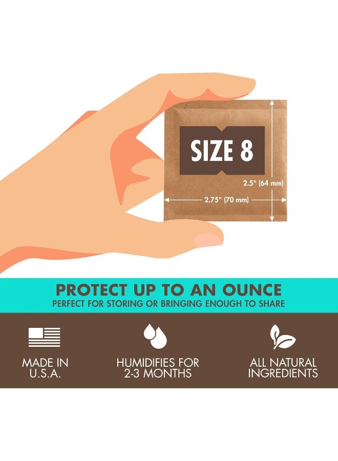 Boveda 58% Humidor Packets - 2 Way Humidity Control Packs- Size 8-10 Count Resealable Bag - Cigar Humidor Accessories - Bulk Humidity Packs - Relative Humidity Packs - Humidor Packet - Image 2